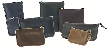 leather zipper pouch